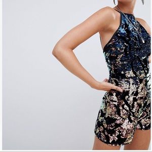 Missguided Sequin Romper Size 4